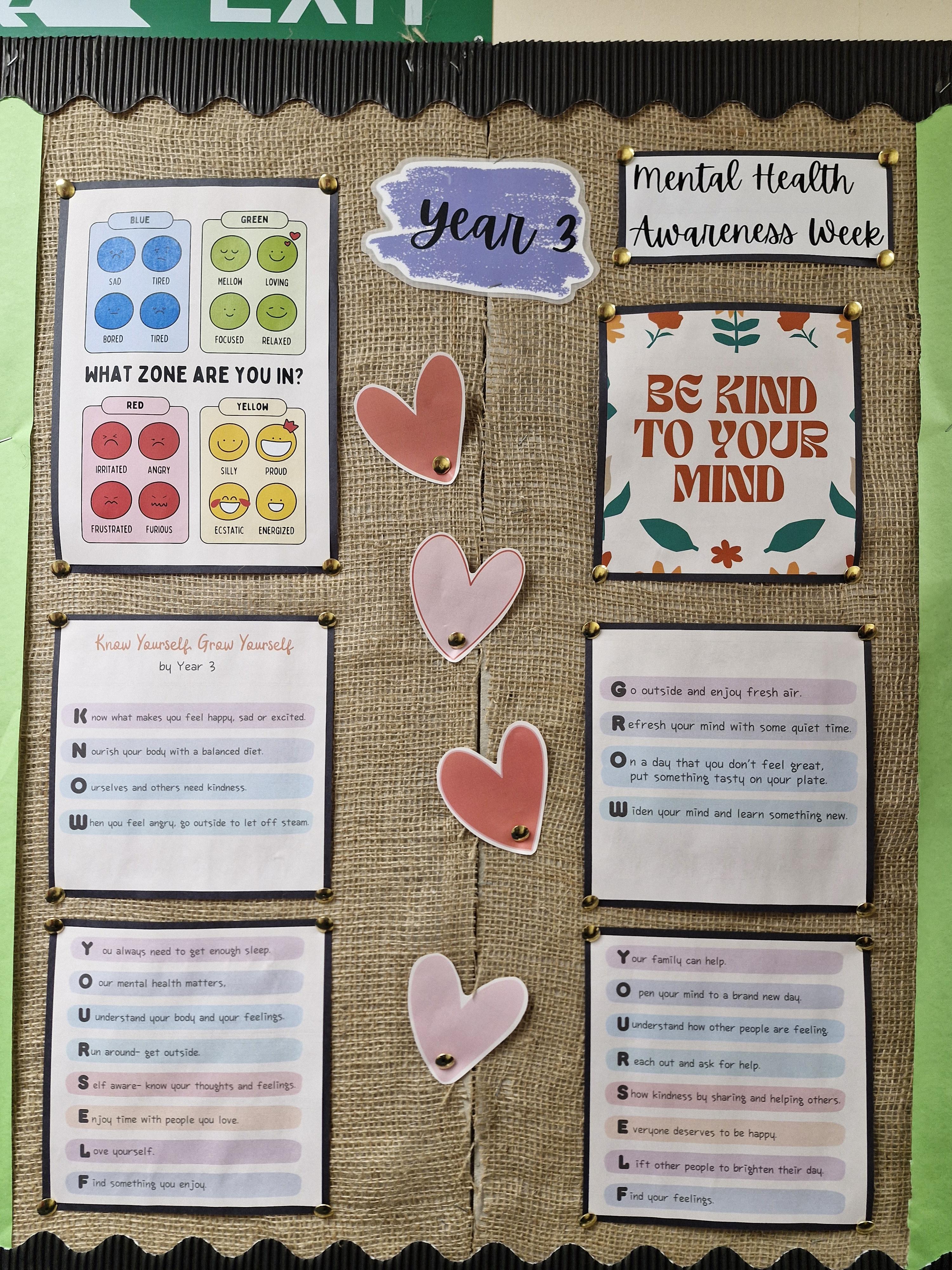 Mental Health Awareness Week - Class acrostic poem